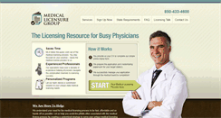 Desktop Screenshot of medicallicensuregroup.com