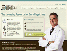 Tablet Screenshot of medicallicensuregroup.com